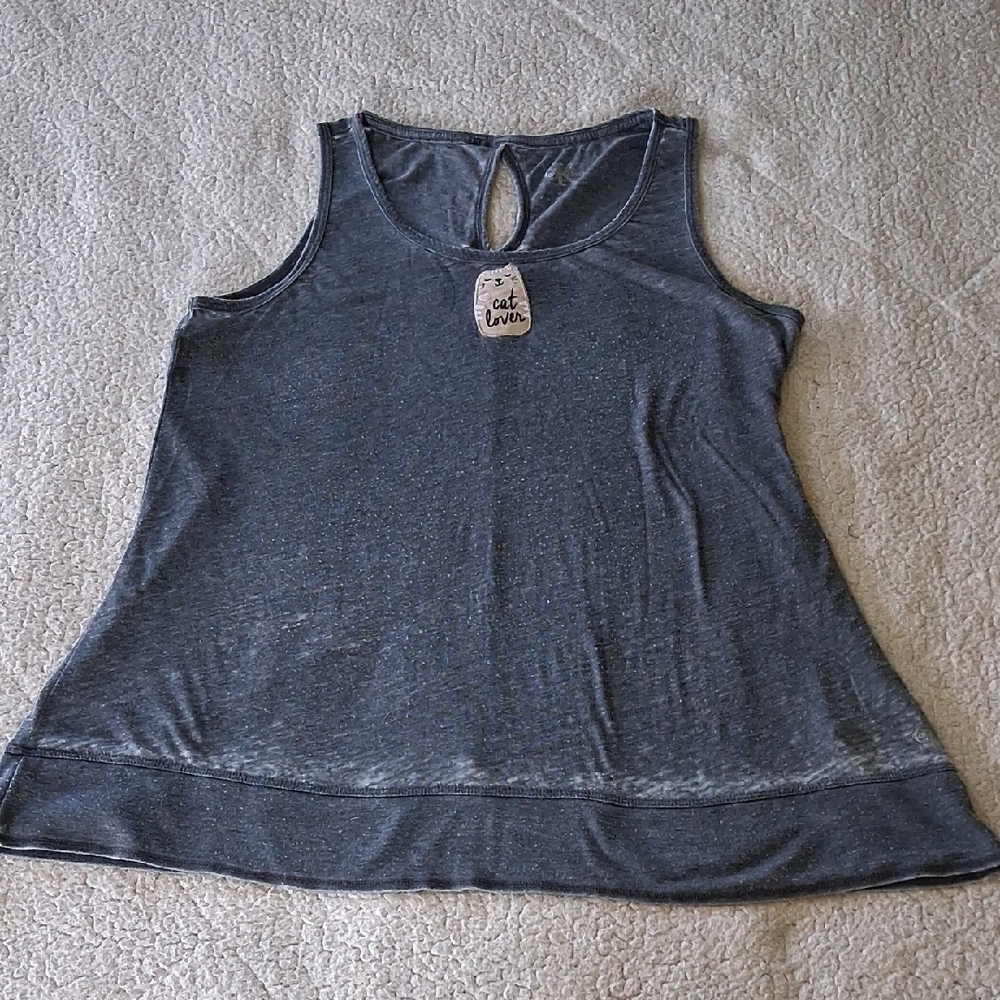 Calvin Klein Cat Lover Heather Gray Tank Top